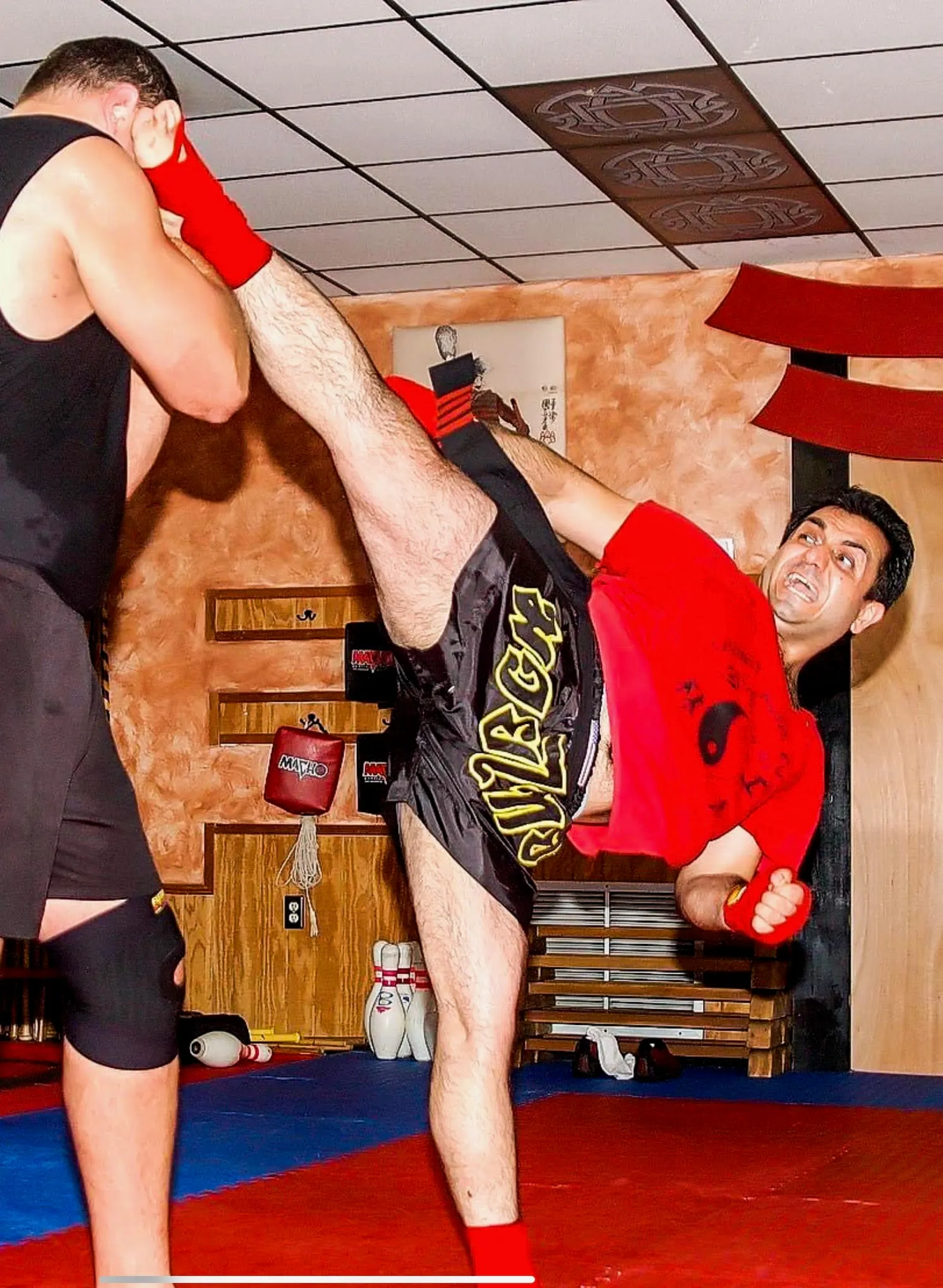 Kickboxing training